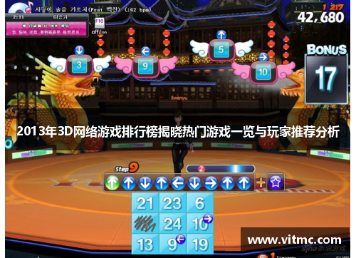 2013年3D网络游戏排行榜揭晓热门游戏一览与玩家推荐分析